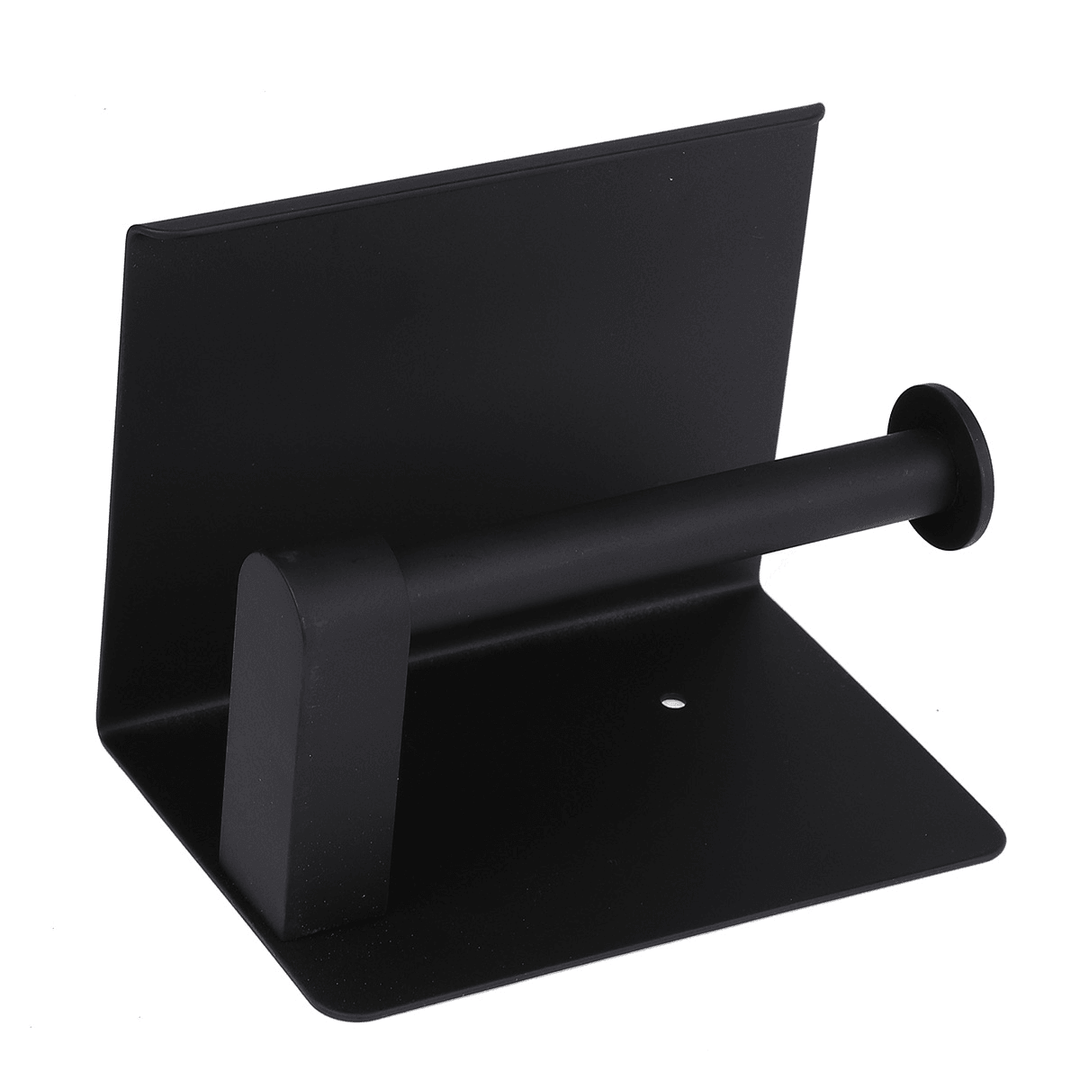 Paper Roll Holder Black Wall Mounted Kitchen Bathroom Toilet Tissue Storage Tool - Trendha