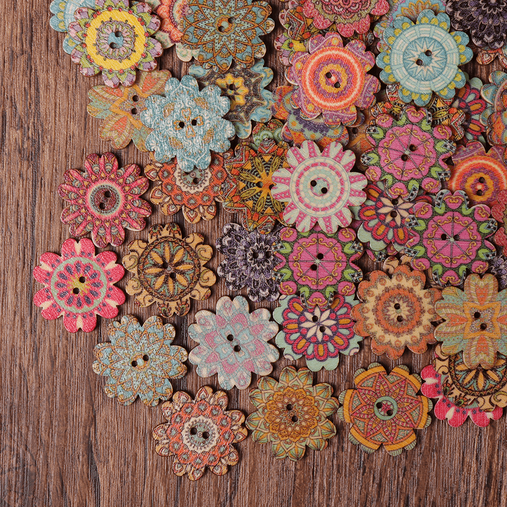 Antique Bohemian Style Buttons Scrapbooking Crafts Handmade Home Decoration Sewing Supplies - Trendha
