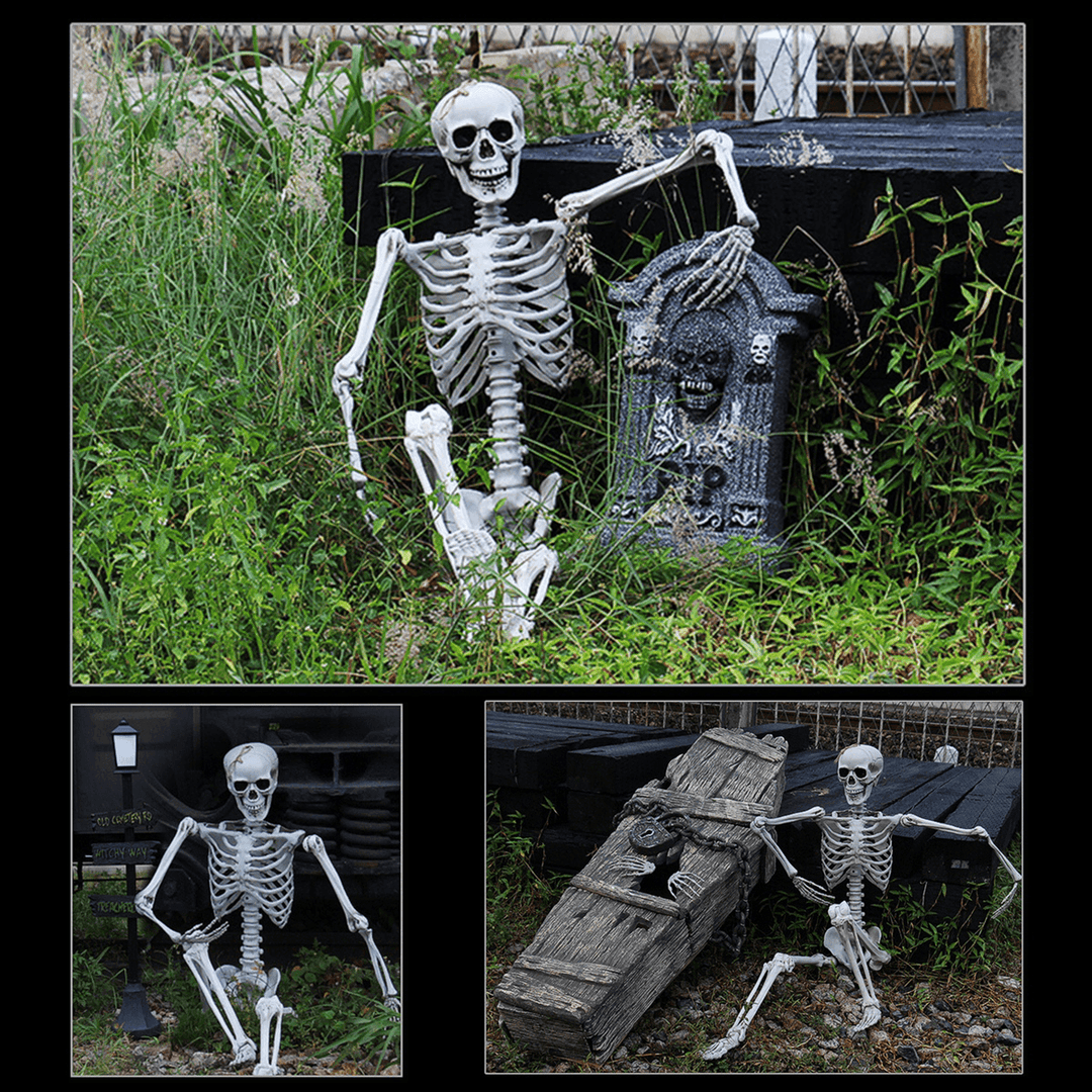 170Cm Halloween Skeleton Poseable Decorations Life Size Party Decoration Gift PVC - Trendha