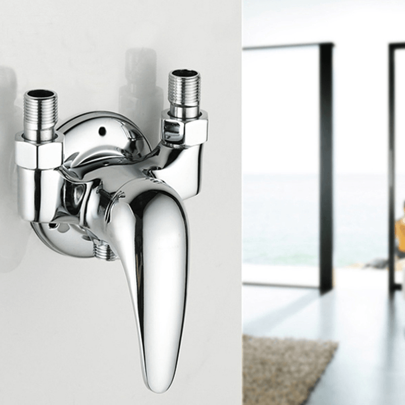 Bathroom Copper Unfold Install Water Heater Mixing Valve Hot and Cold Water Faucet Switch - Trendha