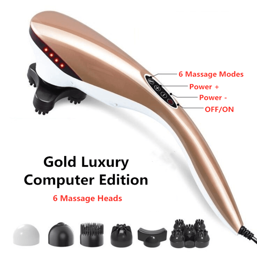 Handheld Electric Vibrating Neck Back Massager Relax Body Foot Dolphin Therapy - Trendha