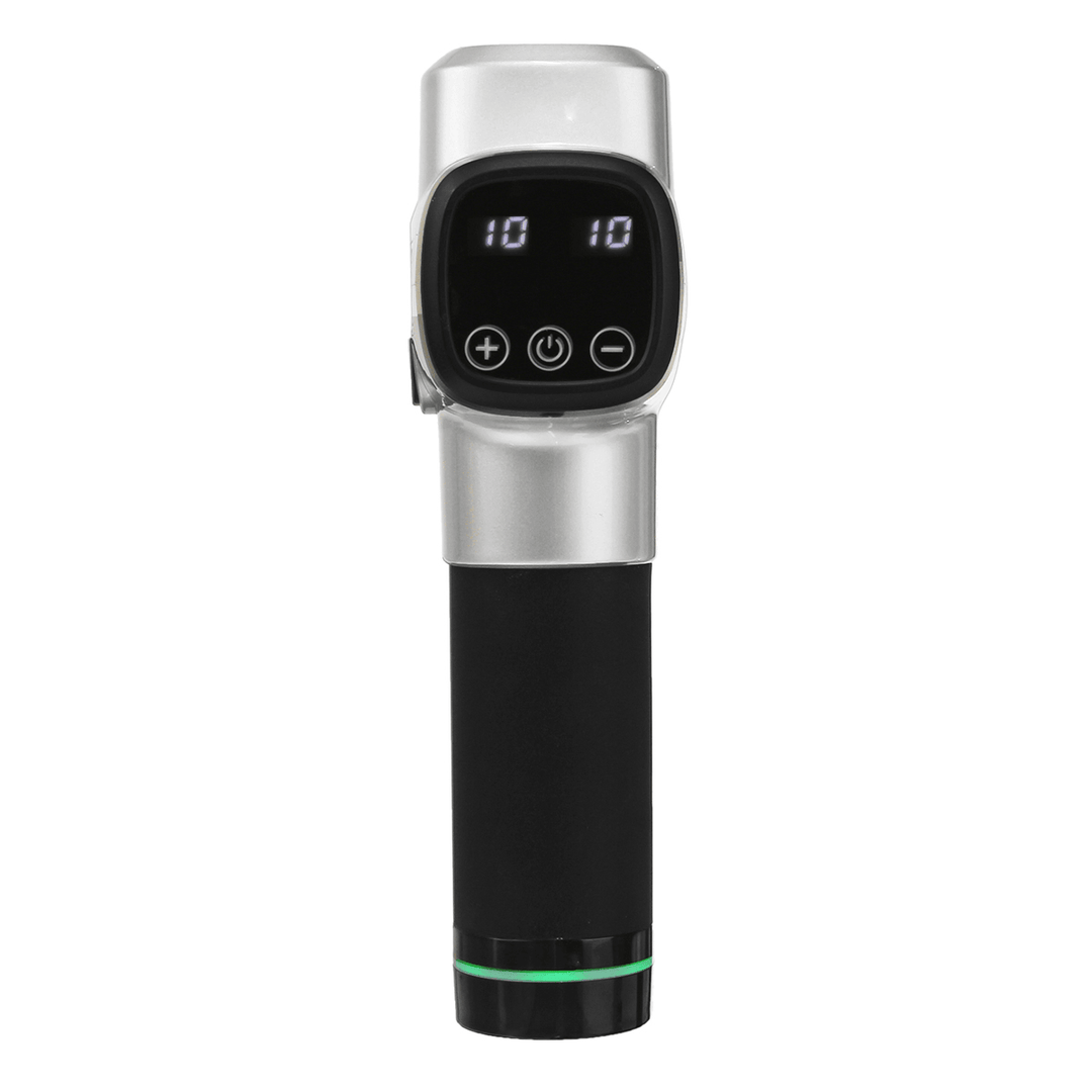 Display 2400Mah 20 Speed Percussion Massager 1200-3200R/Min Electric Massage Handheld Deep Tissue Muscle Relief W/4 Head 110-240V - Trendha