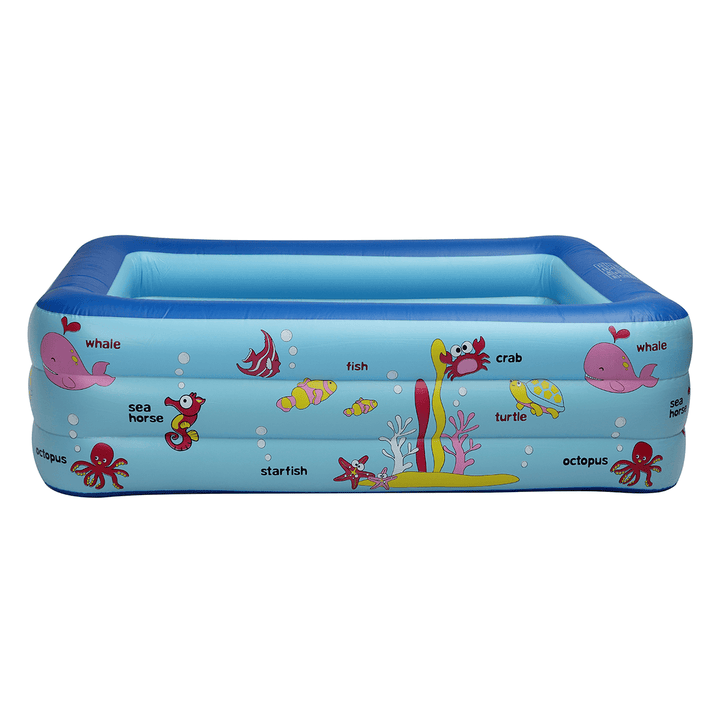 210*145*65CM Kids Family Inflatable Swimming Pool Backyard Outdoor Water Playing Pool - Trendha