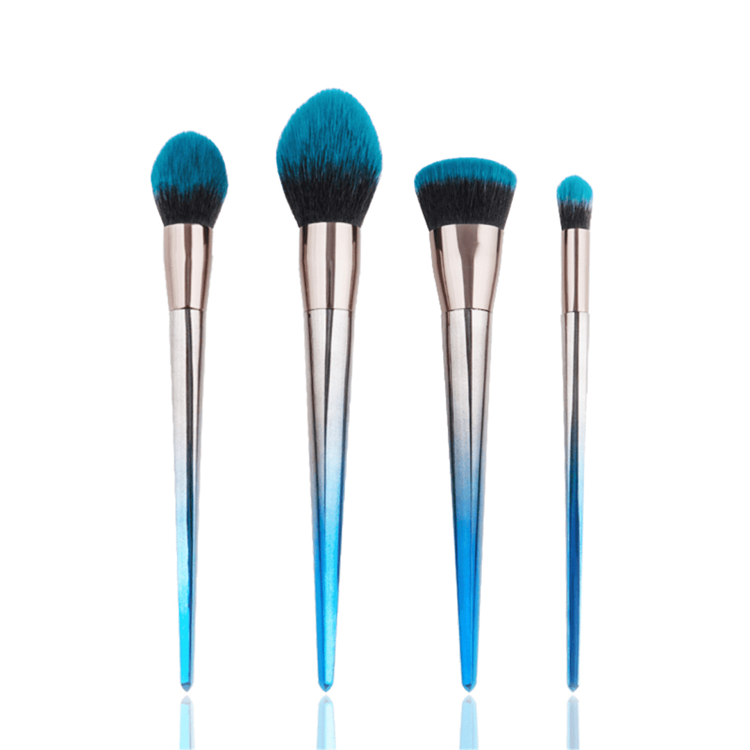 7Pcs Makeup Brushes Diamond Foundation Cosmetic Eyeshadow Eyeliner Lip Brush Set - Trendha