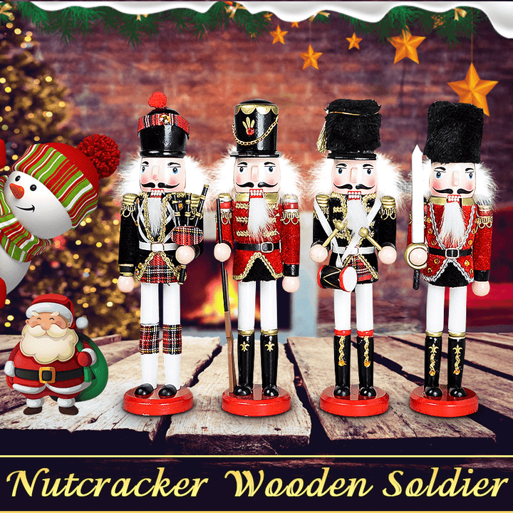 Wooden Nutcracker Doll Soldier Vintage Handcraft Decoration Christmas Gifts - Trendha