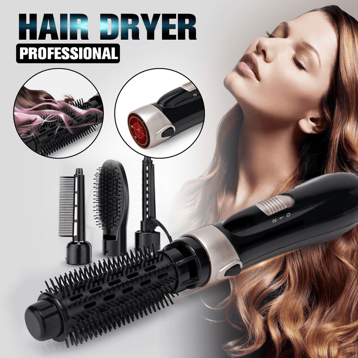 2 in 1 Professional Hair Dryer Comb Wet/Dry Hair Straightener Styling Curling - Trendha