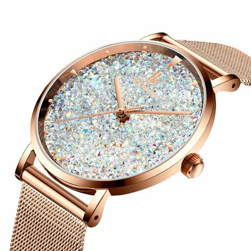 IK Colouring IK028 Fashion Style Gypsophila Dial Ladies Magnetic Watch Ultra Thin Quartz Watch - Trendha