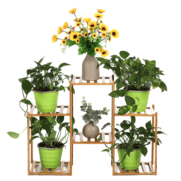 Multi-Layer Plant Shelve Floor-Standing Potted Plant Rack Thicken Batten Breathable Material for Garden Sets - Trendha