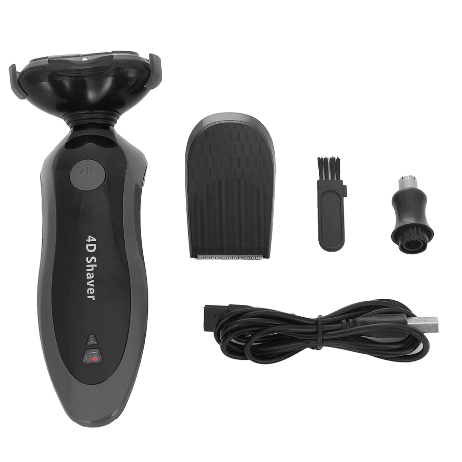3-In-1/4-In-1 Male Electric Shaver Nose Hair Apparatus USB Rechargable Waterproof 360° Electrical Hair Cutter Face Epilator - Trendha