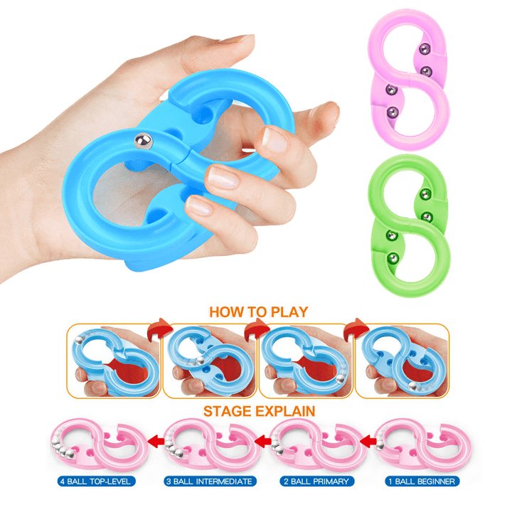 Random Color Creative Children'S Palm Mini Track Ball Hand Brain Coordination Training Sensory Puzzle Educational Toy for Kids Gift - Trendha