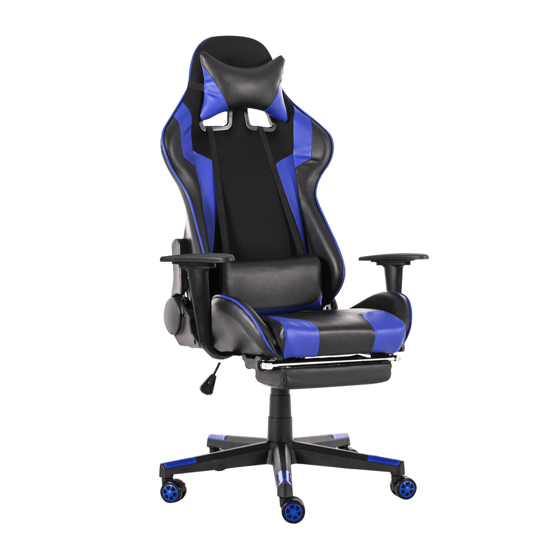 Ergonomic High Back Office Chair Racing Style Reclining Chair Adjustable Rotating Lift Chair PU Leather Gaming Chair Laptop Desk Chair with Footrest - Trendha