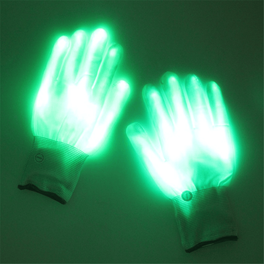 Halloween Green Light Glove Dancing Stage LED Palm Light up Finger Tip for DJ Club Party - Trendha