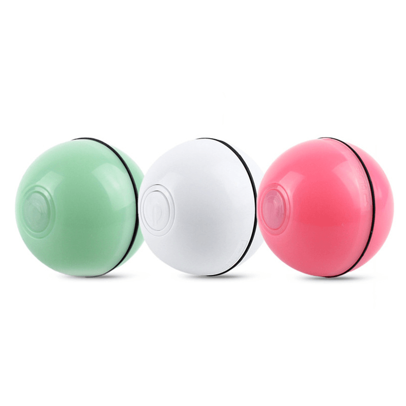 Smart Interactive Pet Toys LED Luminous Ball USB Charging Smart Cat Toy Automatic 360 Degree Self Rolling Balls - Trendha