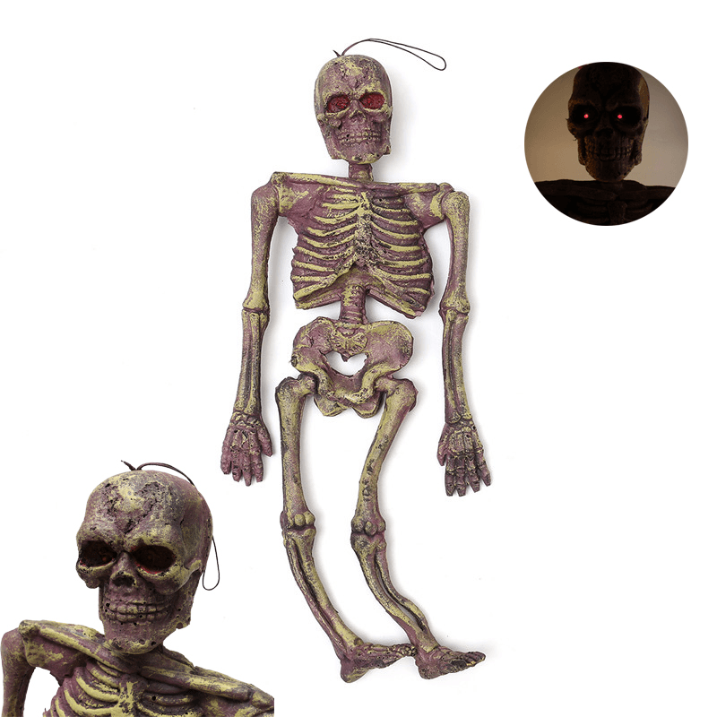 Halloween Party Decoration Luminous Vocal Simulation Frame Skeleton Horrid Scare Scene Props Toys - Trendha