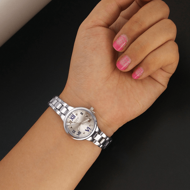 JULIUS 919 Simple Alloy Case Fashion Girls Students Quartz Wrist Watch - Trendha