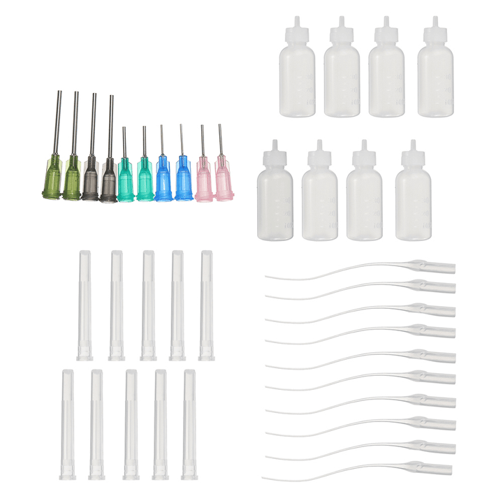 28Pcs/Set Dispensing Needle Kits Blunt Tip Syringe Glue Dropper Plastic Liquid Squeeze Bottle for Refilling and Measuring Liquids Industrial Glue Applicator - Trendha
