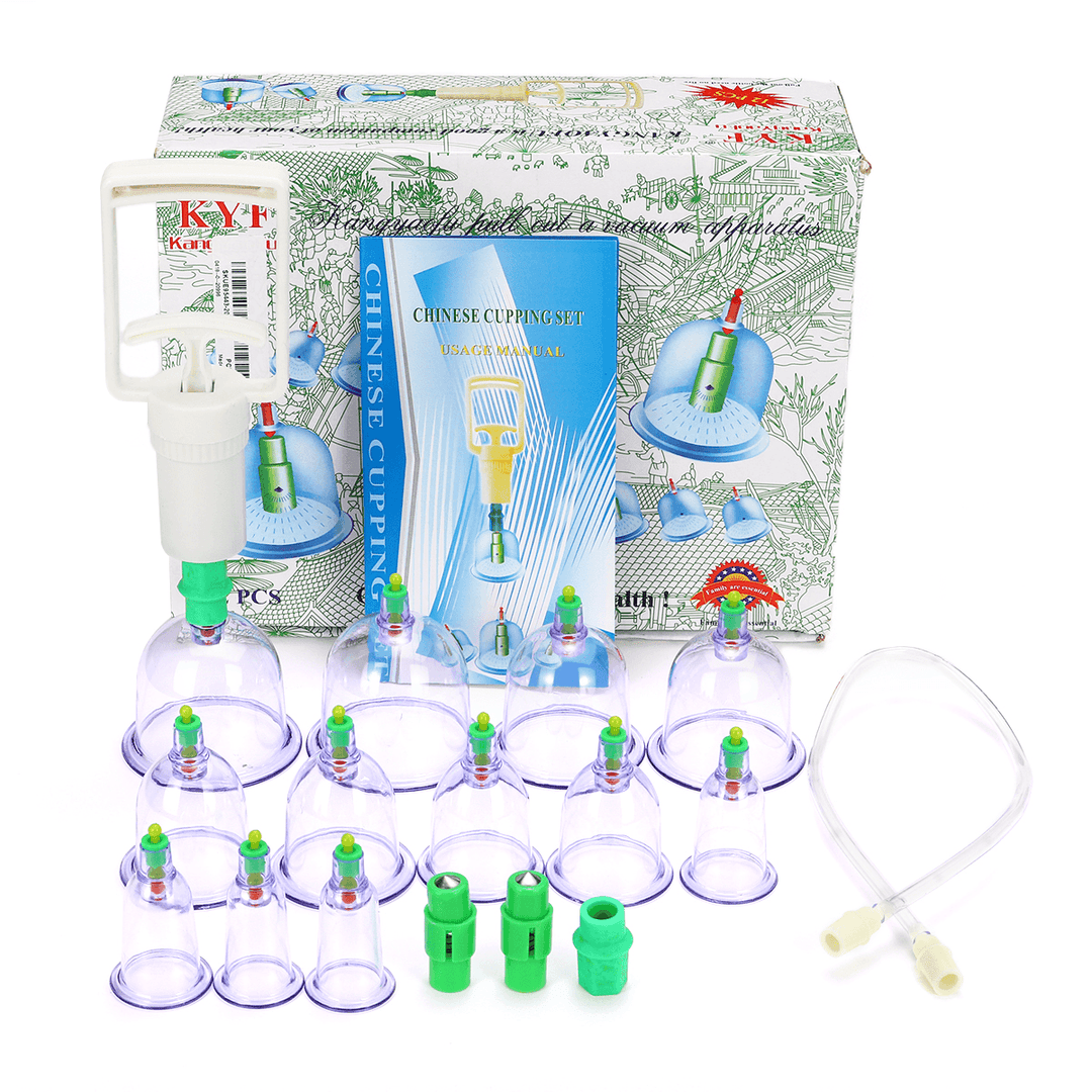 12Pcs Cup Vacuum Cupping Massager Set Stimulates Whole Body Relaxation Tools - Trendha