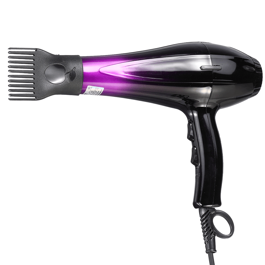 2800W 220V Hair Dryer with Accessories Black Purple 3 Temperature Wind Gear Adjustment Hair Salon for Home Tools - Trendha