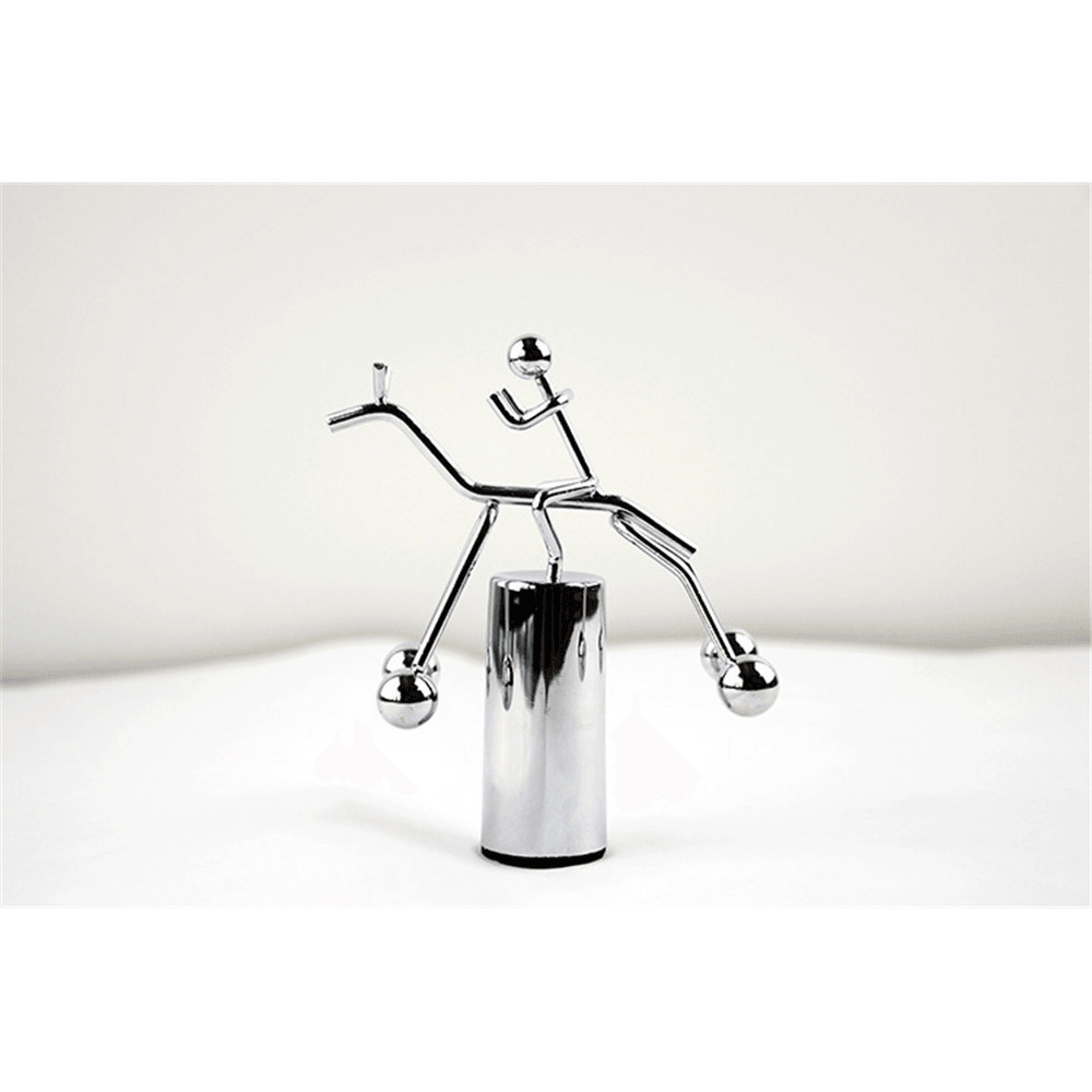 Wrought Iron Riding Model Physical Tumbler Art Balance Pendulum Scientific Decompression Creative Metal Groceries Ornaments - Trendha