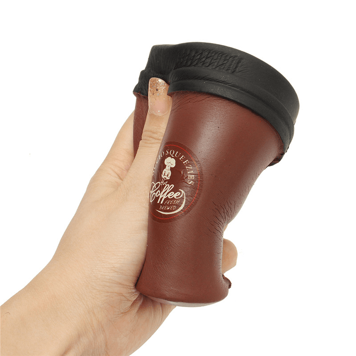 Cute Squishy Slow Rising Jumb Brown Coffee Cup Kid Addult Toys Home Decoration - Trendha