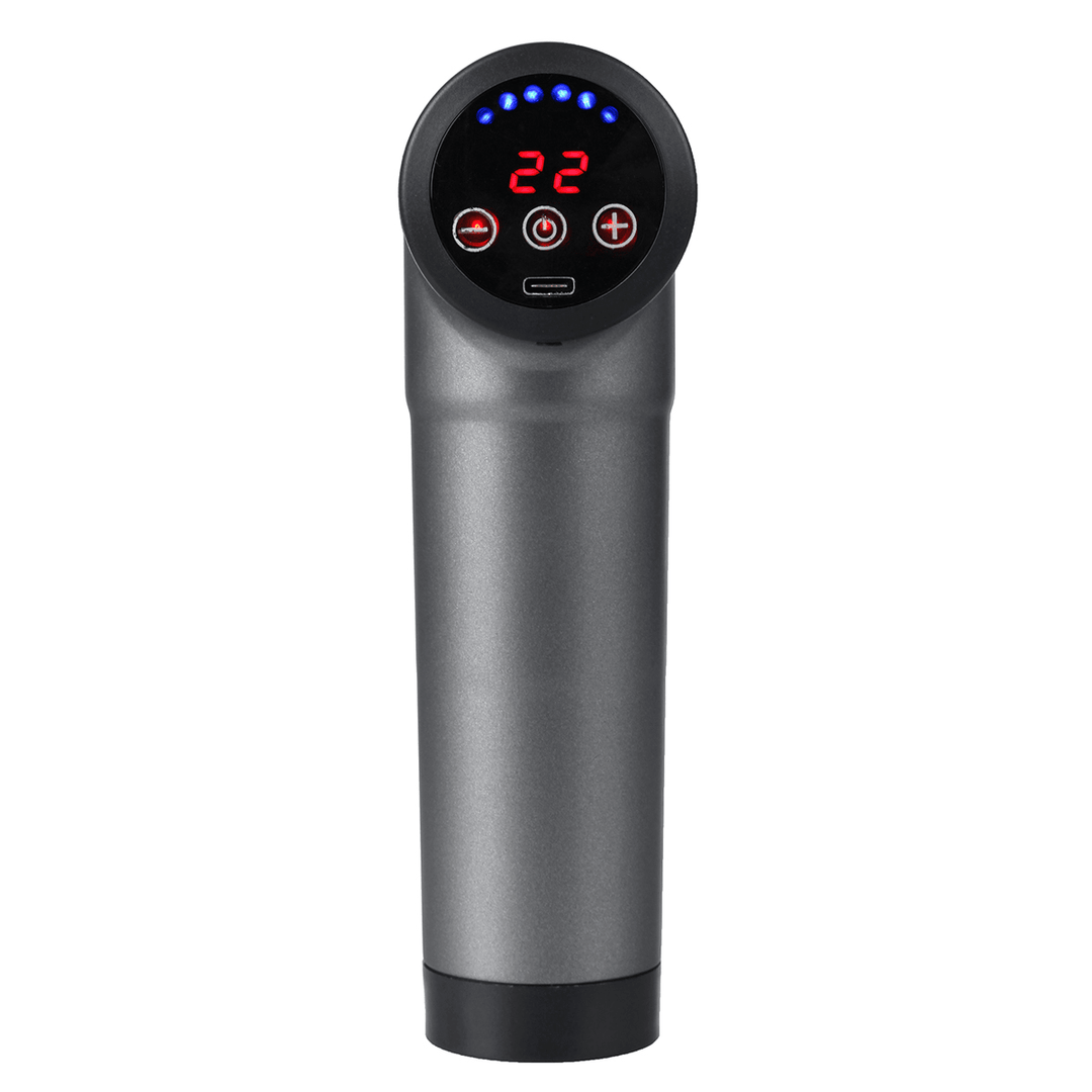Electric Percussion Massager Handheld Deep Muscles Relaxing Shock Vibration Therapy Device W/ 4 Massage Heads - Trendha