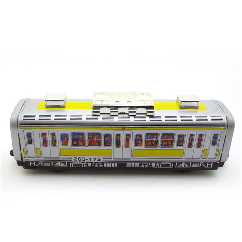 Classic Vintage Clockwork Subway Train Wind up Reminiscence Children Kids Tin Toys with Key - Trendha