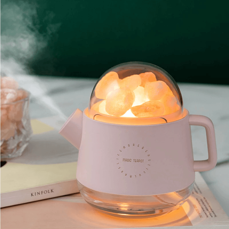 Portable Crystal Aromatheraphy Humidifier USB Wireless Kettle Aroma Essential Oil Diffuser Air Humidificador with Atmosphere Lamp - Trendha