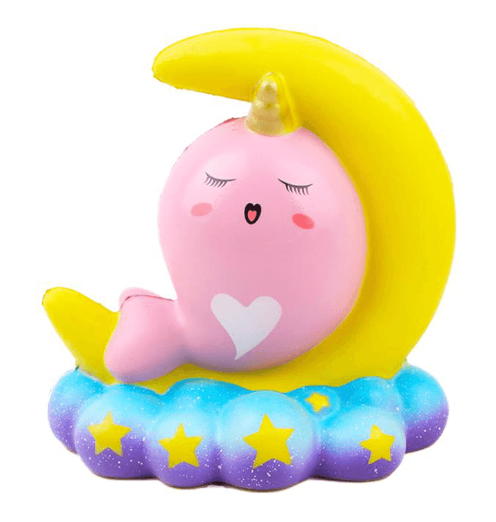 Sanqi Elan 16CM Animal Squishy Unicorn Moon Narwhale Slow Rebound with Packaging Gift Collection - Trendha