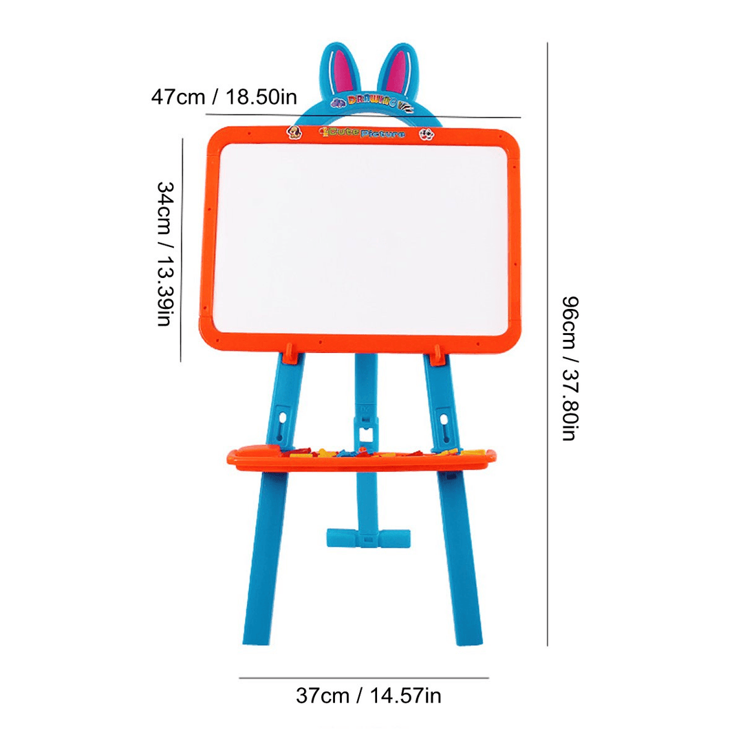 3 in 1 Magnetic Writing Drawing Board Double Side Learning Easel Educational Toys for Kids - Trendha