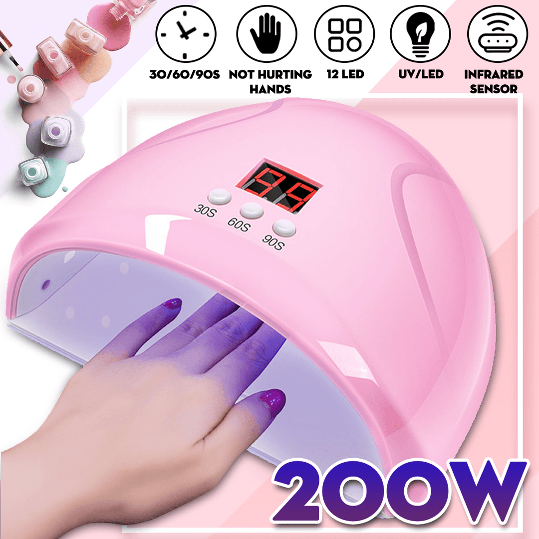 Nail Phototherapy Nail Dryer Machine Led Lamp Induction Quick-Drying Household Nail Polish Glue Dryer - Trendha