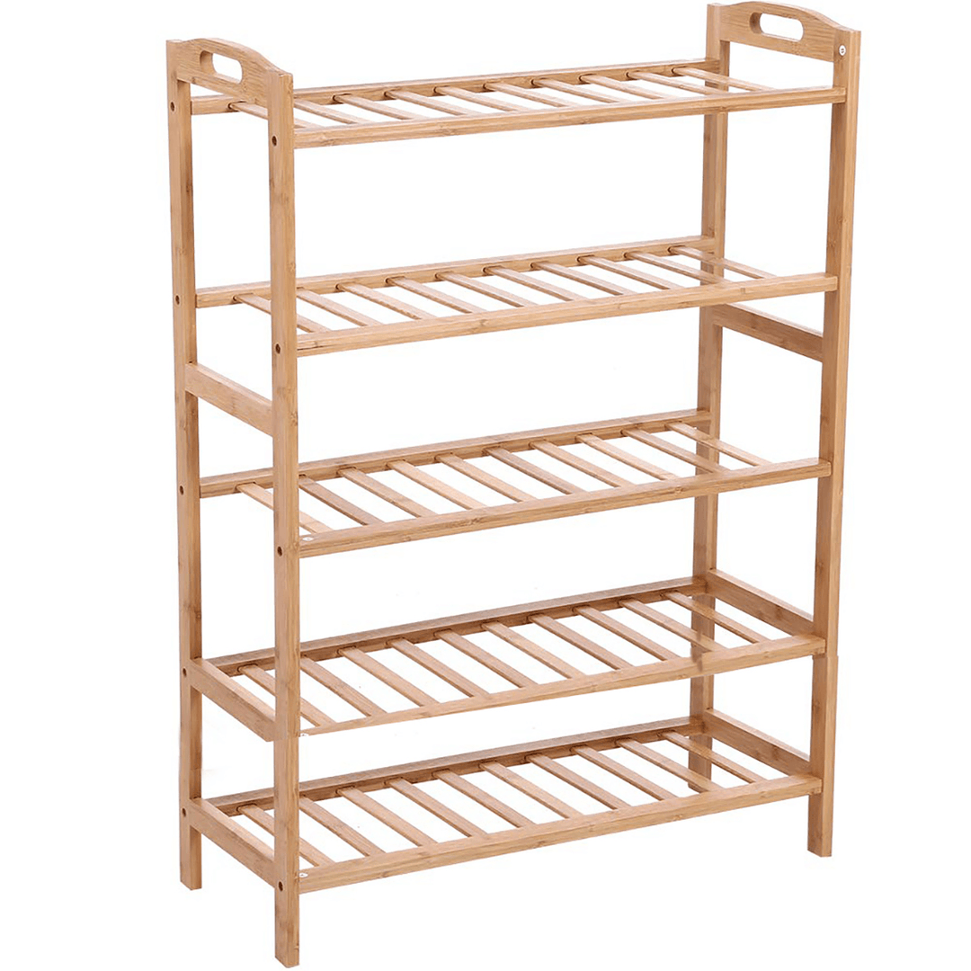 2/3/4/5 Tier Shoe Storage Racks Cabinet Shelf Wooden Stand Home Organizer Bamboo - Trendha