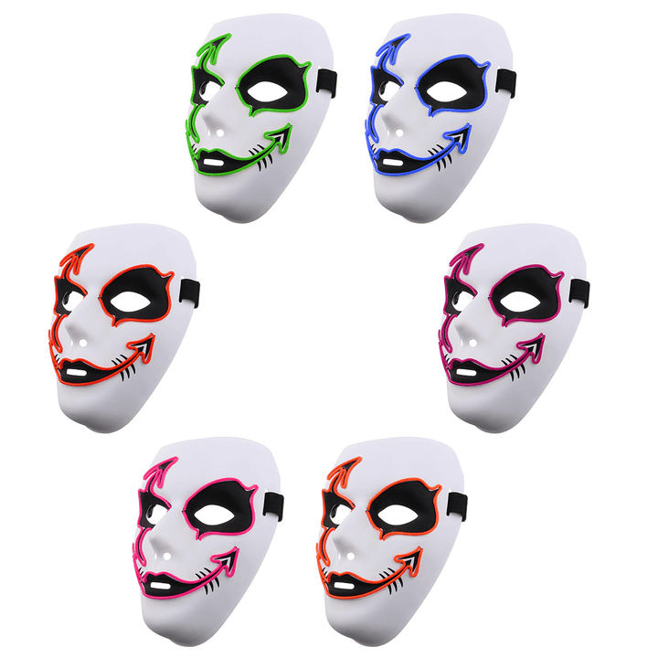 Halloween Mask LED Luminous Flashing Party Masks Light up Dance Halloween Cosplay - Trendha