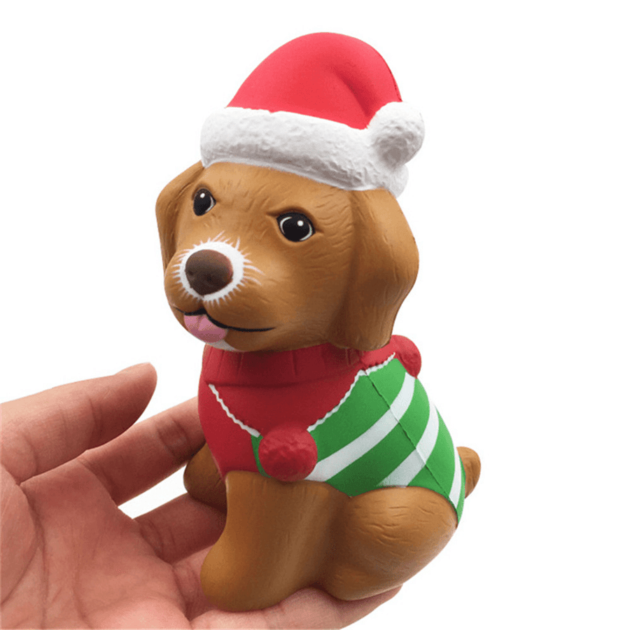 Squishyfun Christmas Puppy Squishy 13*8.5*6.5CM Licensed Slow Rising with Packaging Collection Gift - Trendha