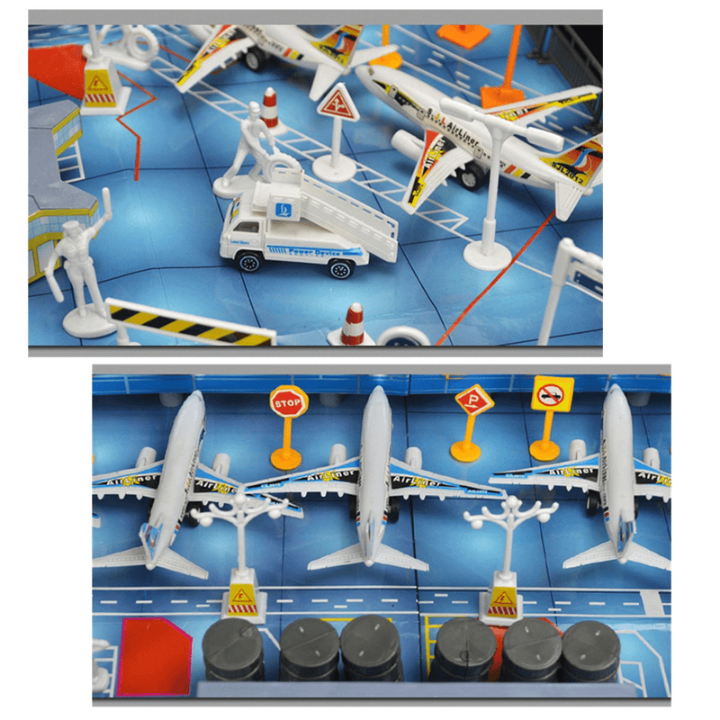 200 Pcs Set Simulation Airport Scene Toy Set Aircraft Model Children'S Toys Gift Decora - Trendha