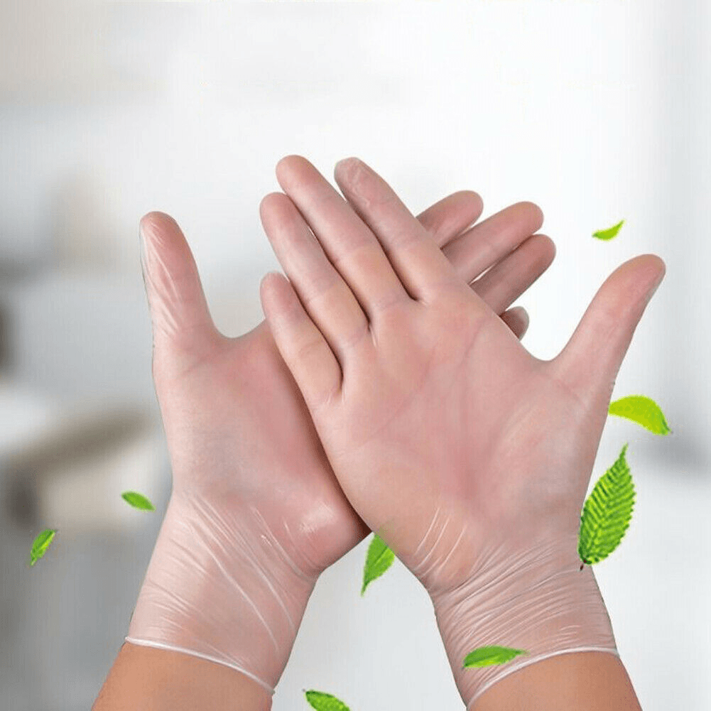 100PCS Disposable PVC Transparent Gloves Hygiene Protection Supplies Prevent Infection Glove - Trendha