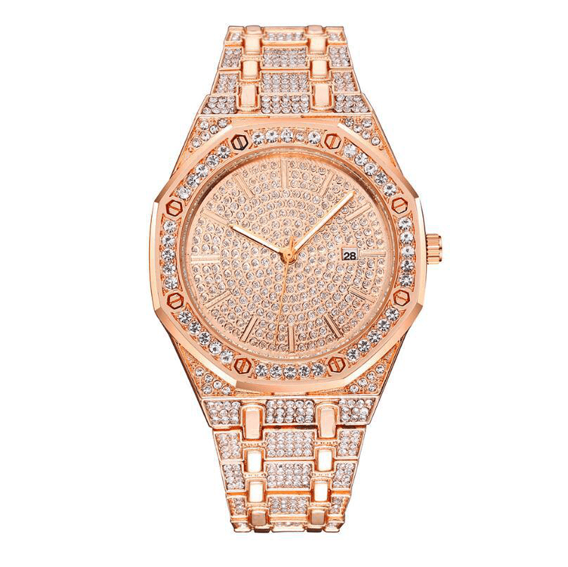 XSVO Luxury Fashion Full Rhinestone Diamond Wristwatch Unisex Quartz Watch - Trendha