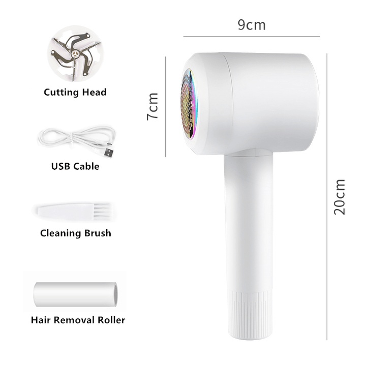 2 in 1 Portable Electric Lint Remover Hair Removal Roller USB Charging High-Speed Clothes Fabric Shaver Hairball Trimmer - Trendha