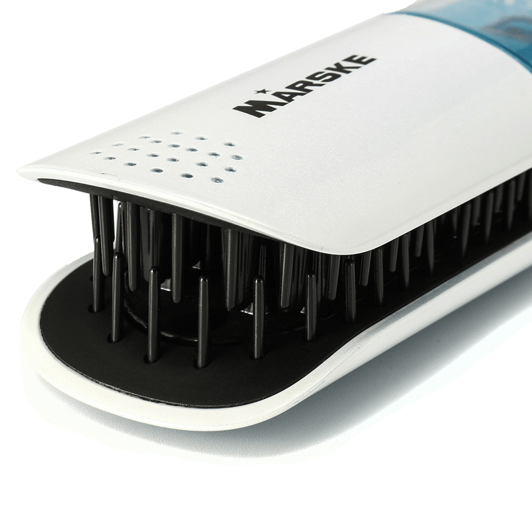 Marske LCD Display Steam Hair Straightener Brush Fast Smooth Ceramic 110-240V - Trendha