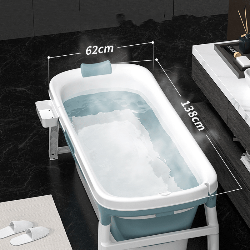 Xiaoshutong 138/117CM Portable Folding Adult Bathtub Surround Lock Temperature Anti-Slip Isolation Layer with Enlarged Space Design Sauna for Bathroom - Trendha