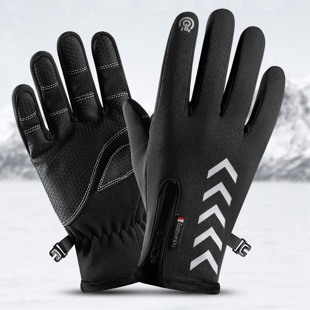Wind-Stoper Gloves Anti-Slip Windproof Thermal Warm Touchscreen Breathable Skiing Gloves - Trendha