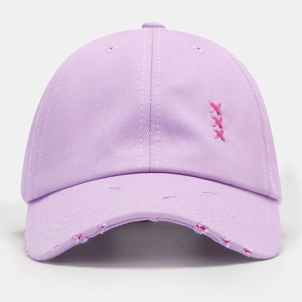 Unisex Relaxed Adjustable Cap Cotton Embroidery Casual Sunshade Baseball Cap - Trendha