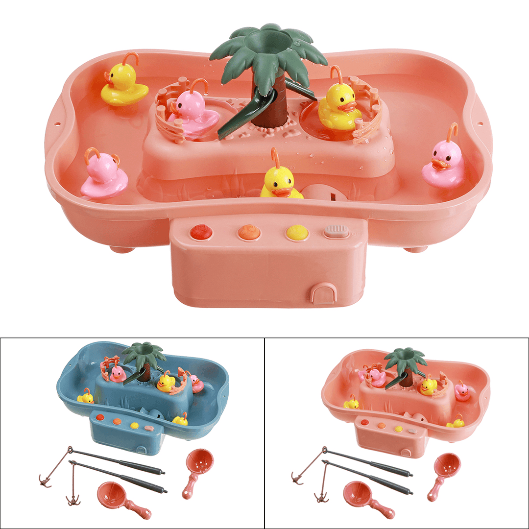 Fishing Game Table Parent-Child Interaction Early Educational Puzzle Toy with 6 Duck Light and Music for Kids Birthday Gift - Trendha