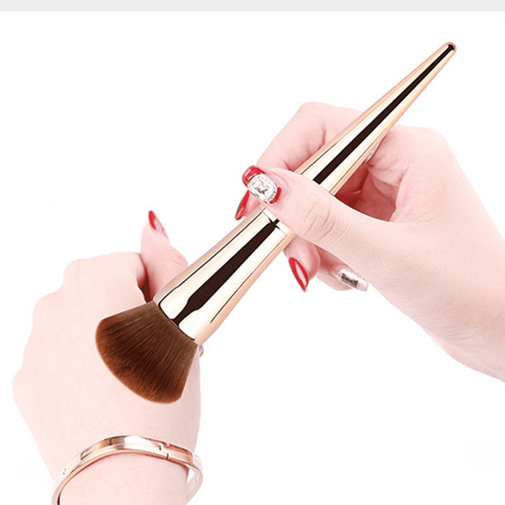 Multifunctional 2-In-1 Nylon Wool Plating Plastic Handle Brush Eye Shadow Makeup Brushes - Trendha