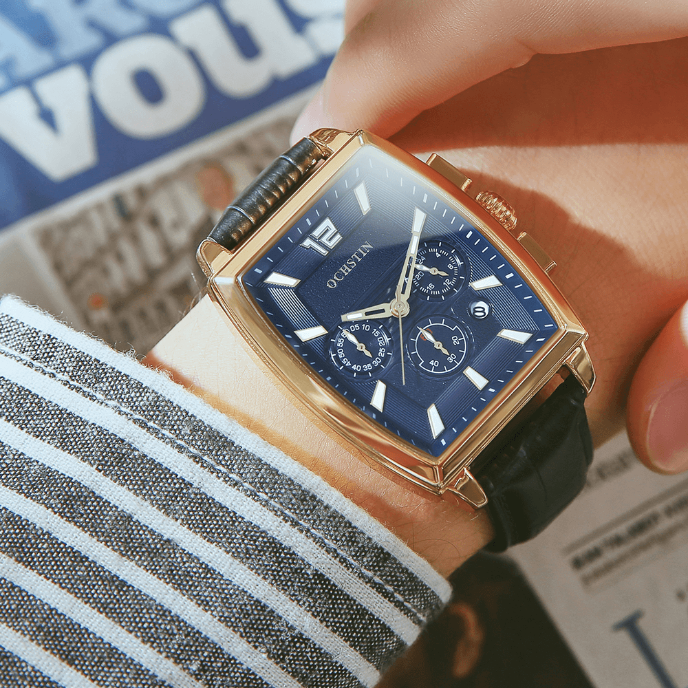 OCHSTIN GQ6133 Business Style Men Wrist Watch Calendar Luminous Display Quartz Watches - Trendha