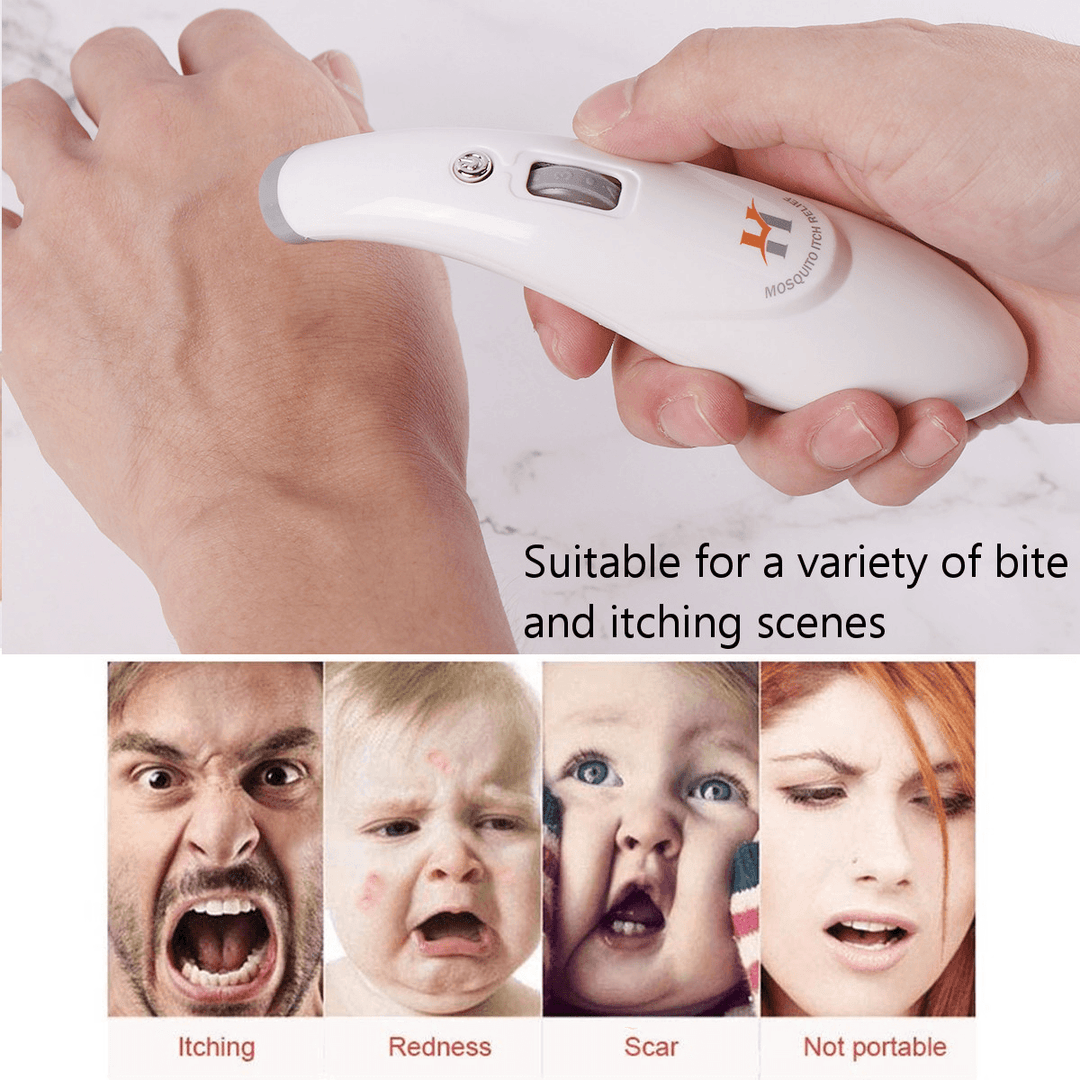 Potable Electronic Bug Bite Itching Pen Soothing Swelling Antipruritic Stick Mosquito Relief Device Insect for Children Adults - Trendha