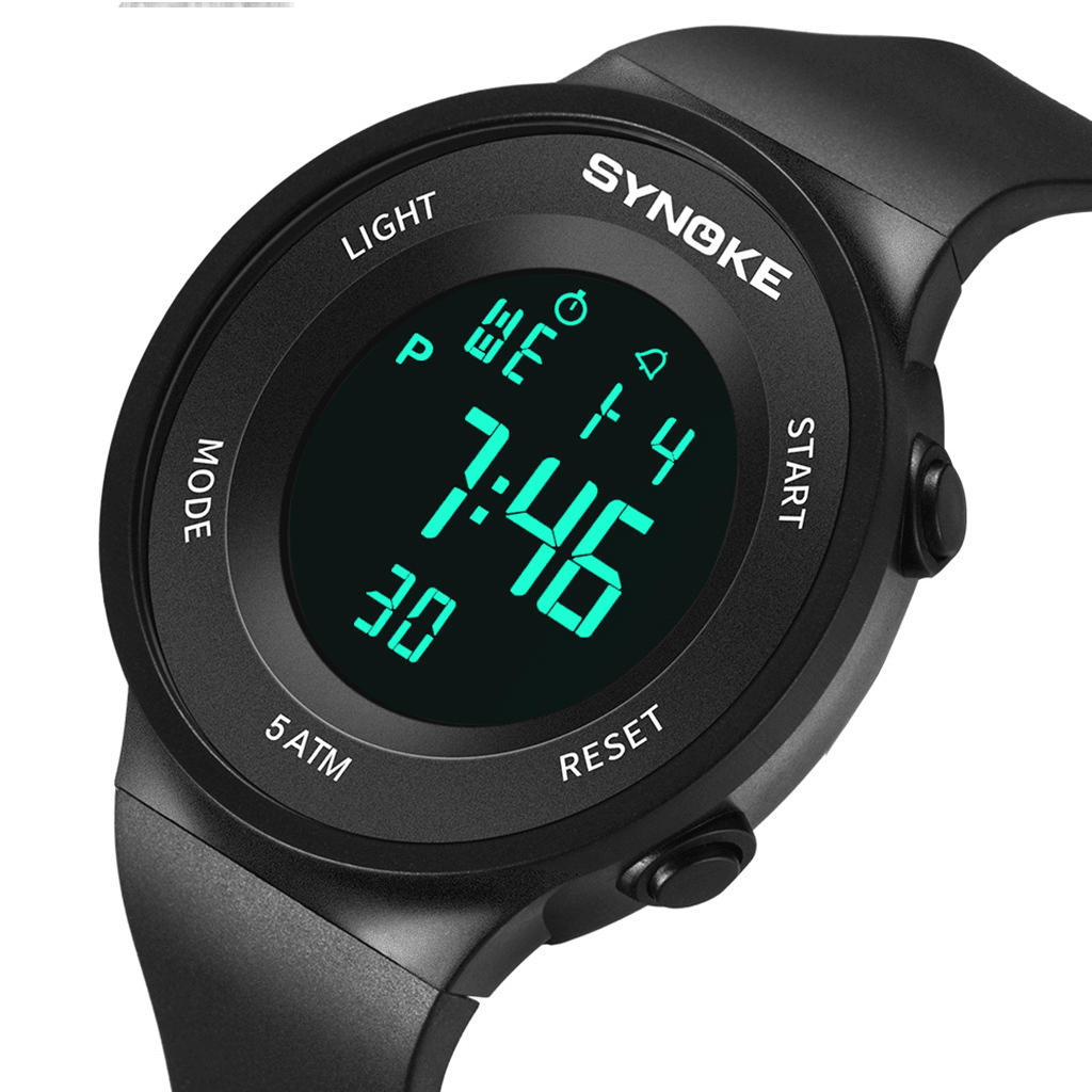 SYNOKE 9199 Fashion Student Watch 5ATM Waterproof Luminous Display Multi-Function Sport Digital Watch - Trendha