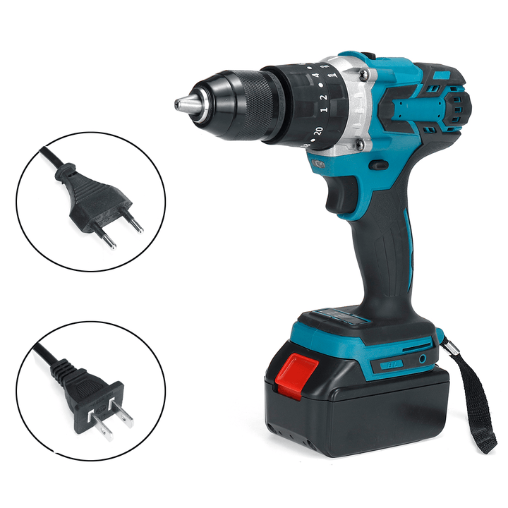 Electric Cordless Drill 2 Speed Brushless with Batteries & Handel - Trendha