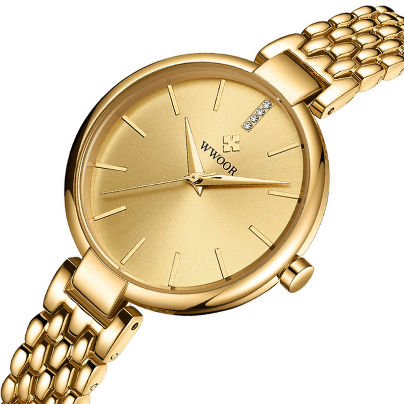 WWOOR 8865 Fashionable Ladies Dress Wrist Watch Gift Clock Quartz Watch - Trendha