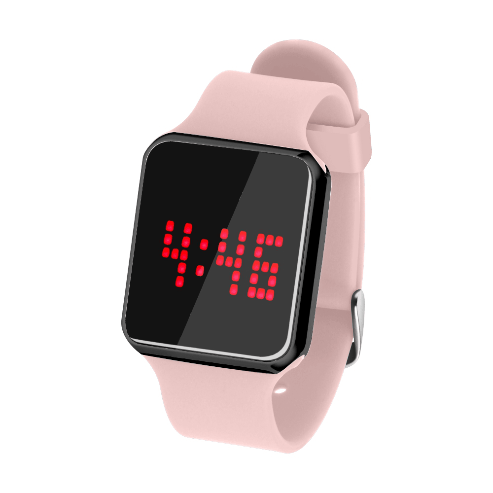 SENORS SN145 Dynamic LED Screen Alarm Calendar 12/24 Hour Luminous Waterproof Silicone Strap Digital Watch - Trendha
