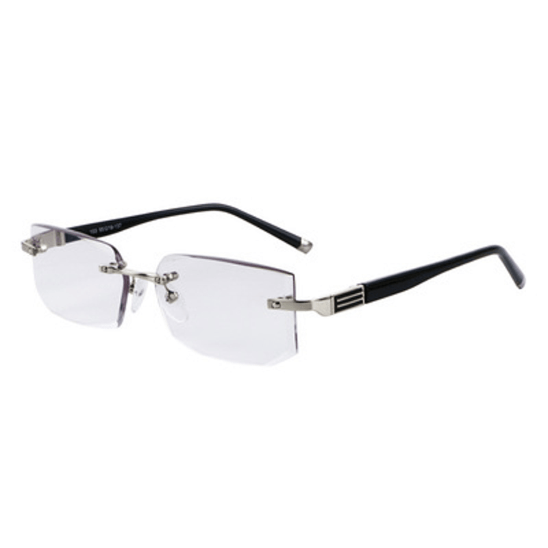 SHUAIDI® Diamond Trimmed Eyelash Resin plus Film Frameless Presbyopic Reading Glasses 103 - Trendha